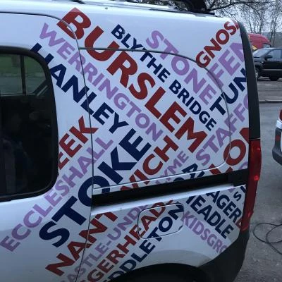 100 radio stoke van