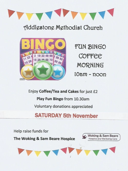 5 november fun bingo coffee morning