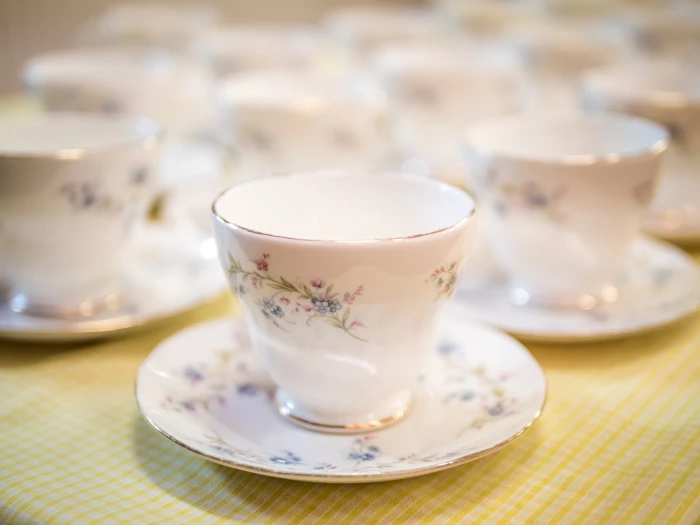 a cup waiting for its tea