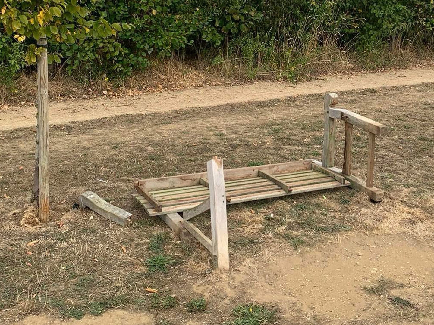 bench damaged