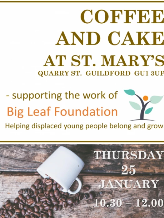 big leaf coffee and cake