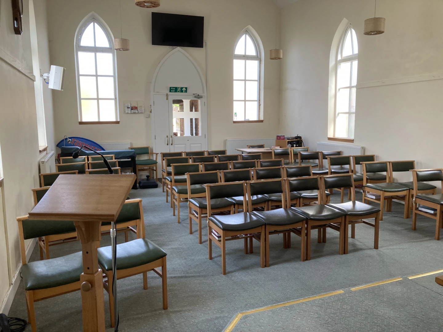 Internal view from lectern