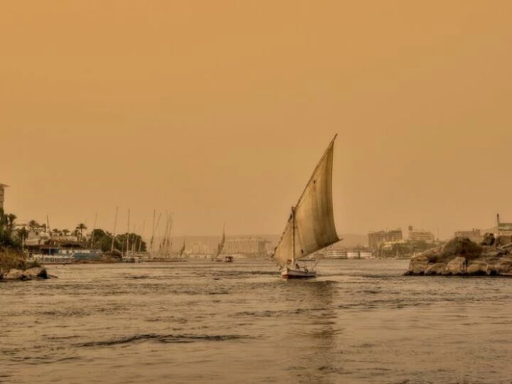 Felucca, nile, sunset