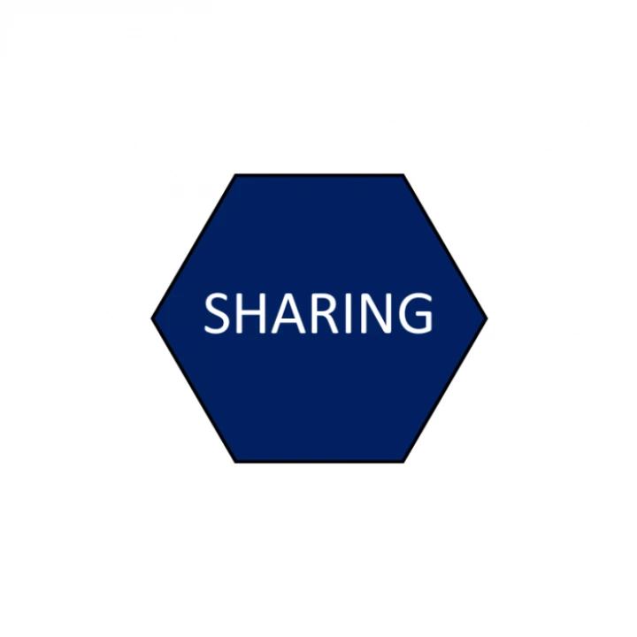 Sharing – hexagon
