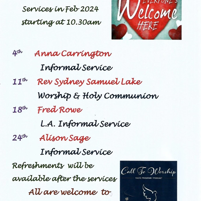 Sunday Services in February 2024