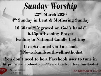 Sunday worship 22nd March – poster