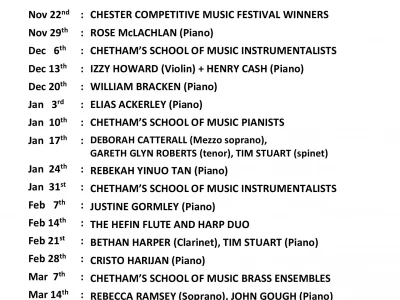 Poster Lunchtime Concerts Winter 2022