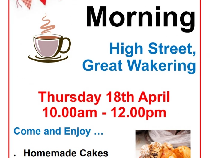 Coffee Morning At Gt Wakering 18th April