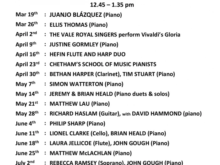 Tuesday lunchtime concerts