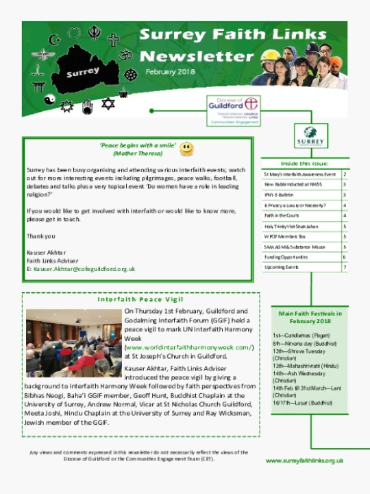 SFL Newsletter February 2018
