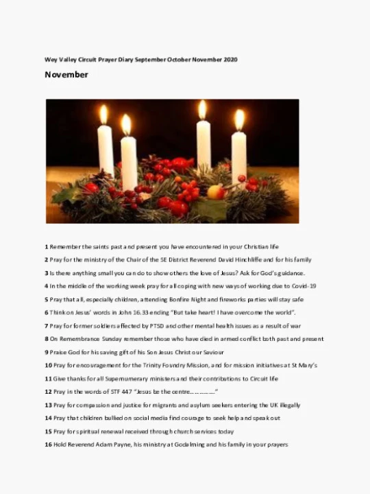Circuit Prayer Diary 2020