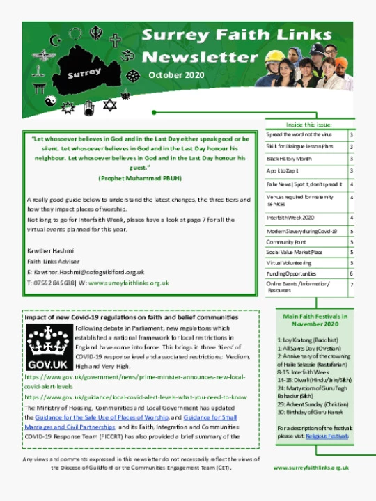 SFL Newsletter October 2020