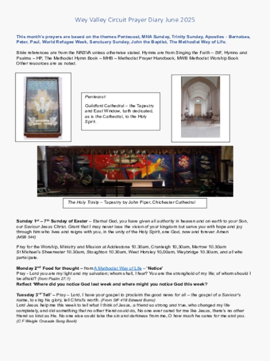 Circuit Prayer Diary – June 2025