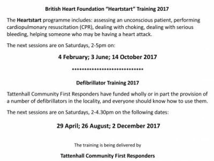 Heartstart And Defib Training 2017 Poster   1 December 2016