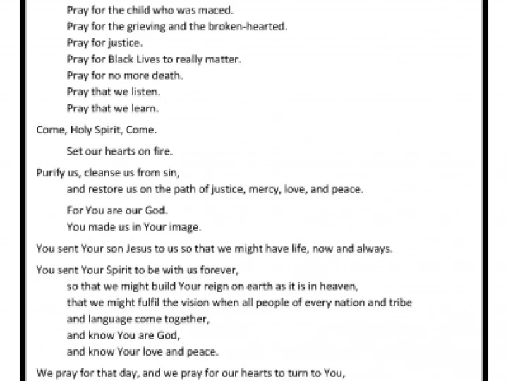 For The Holy Spirit and For Justice
