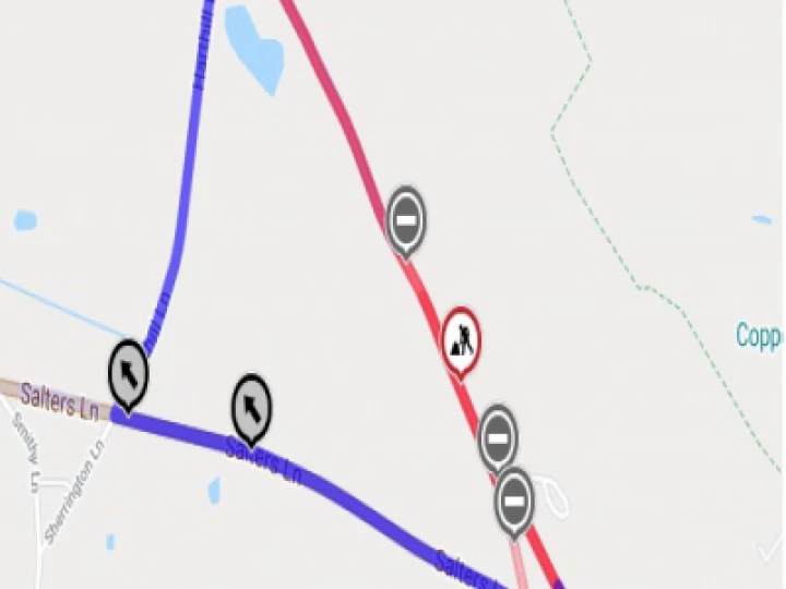 road close Harthill 21-03-08_map