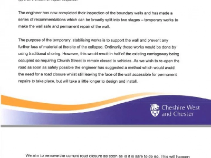 Church Wall Collapse Residents Letter