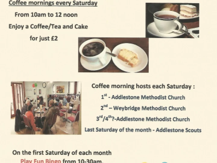 Saturday Coffee Mornings & Fun Bingo