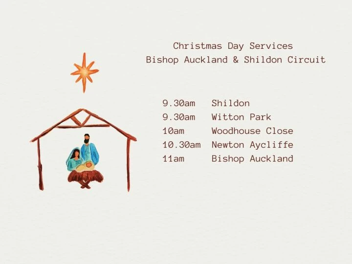 Christmas Day Services 2024  – Bishop Auckland & S