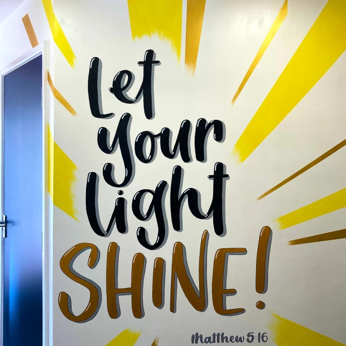 Let Your Light Shine   School Wall Mural