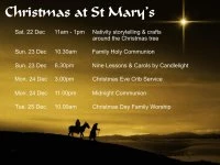 St Mary's Xmas Schedule 2012