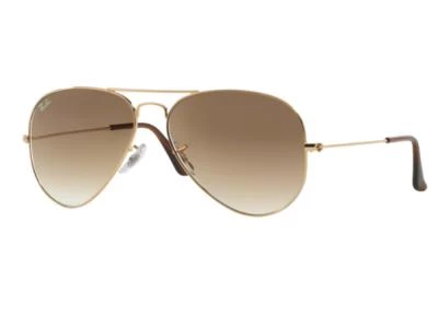 Ray-Ban Aviator In Gold With Gradient Brown Lenses RB3025 001/51