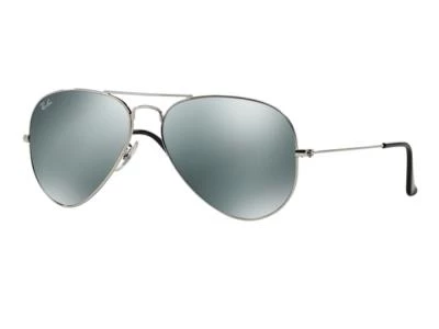 Ray-Ban Aviator In Silver With Crystal Grey Mirror Lenses RB3025 W3277