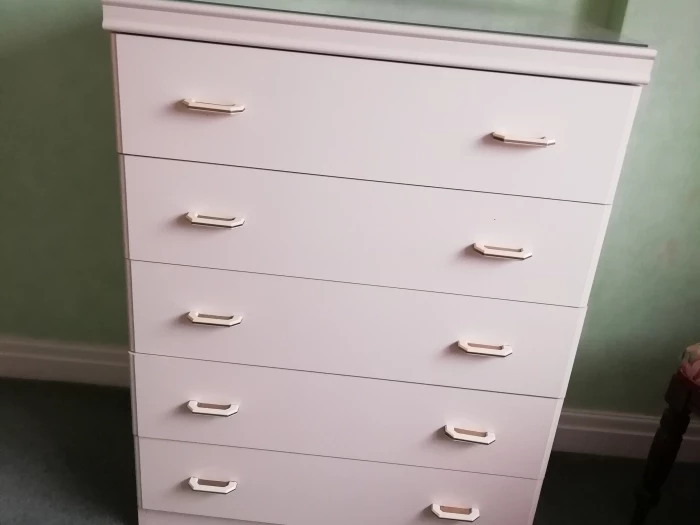 White chest of drawers  – Items for sale -Published