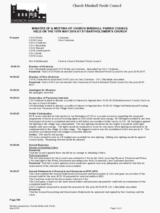 2016-05-10 PC Annual Meeting Mins