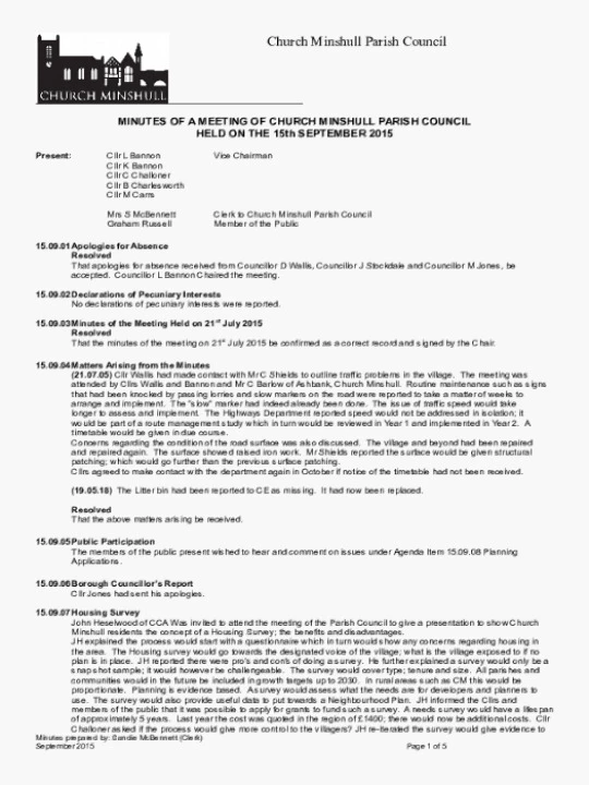 2015-09-15 PC Minutes