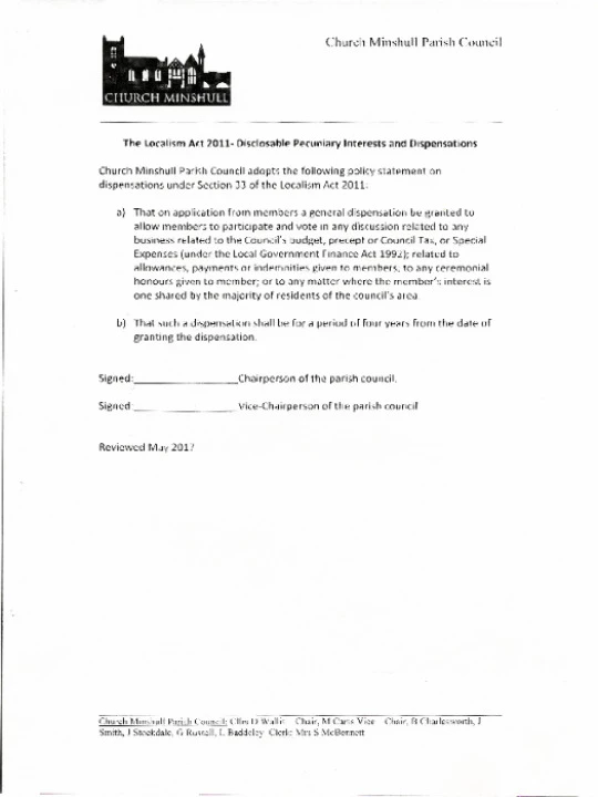 Localism Act Policy – May 2017