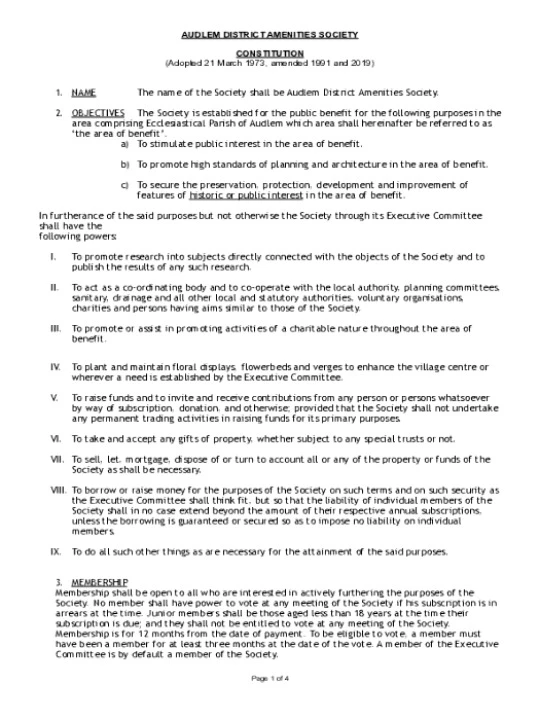 ADAS Constitution 2019