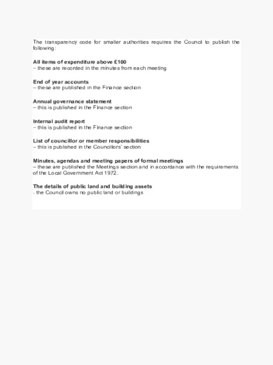 Transparency Code