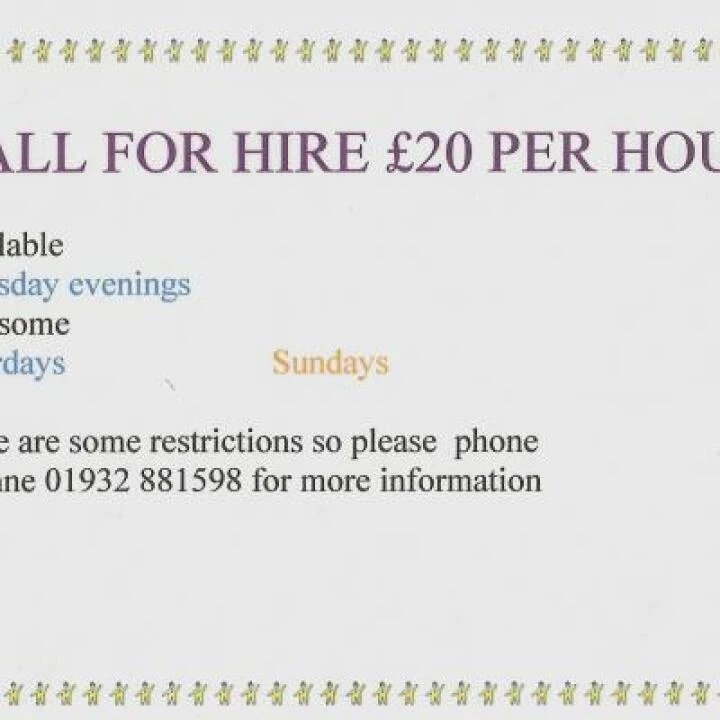Hire of Hall