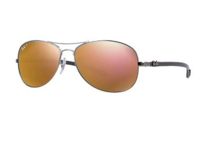 rb8301_004_N3_tq Ray-Ban Carbon Fibre Gunmetal / Gold Mirror Polarised