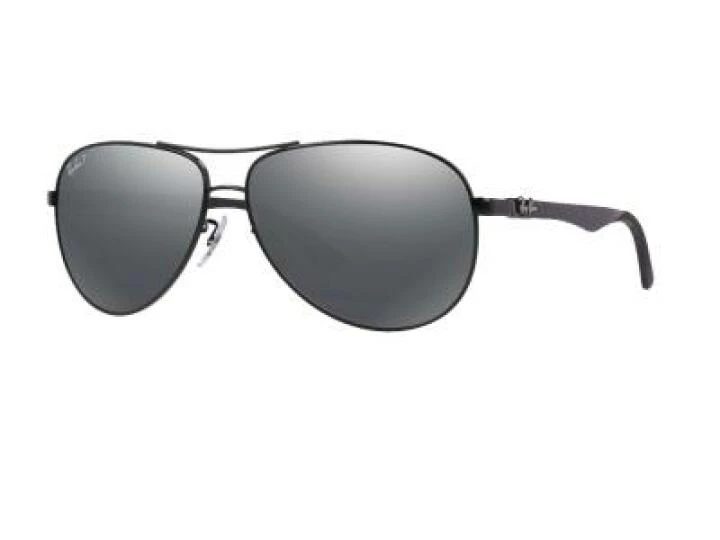 rb8301_002_K7_tq Ray-Ban Carbon Fibre Black / Grey Mirror Polarised