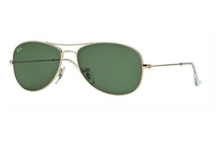 rb3362_001_tq Ray-Ban Cockpit Gold with Crystal Green Lenses