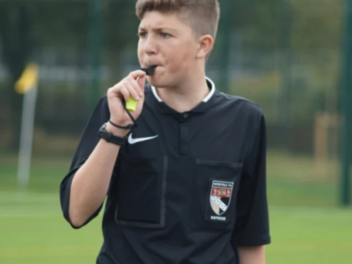 Young football referee