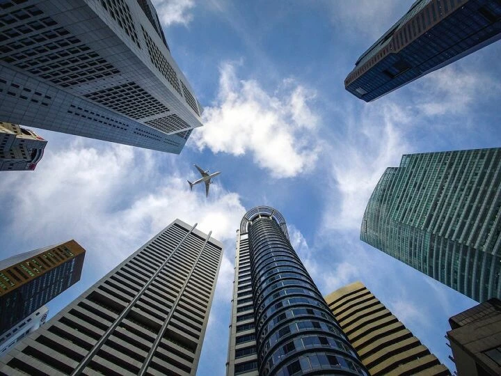 Skyscrapers, singapore, city, nature, sky, buildings, financial district, architecture, urban, high rise buildings