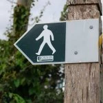 Sign footpath walking walker