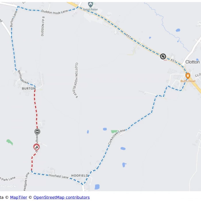 TarvinOnline TB Temporary Road Closure Burton Road Duddon