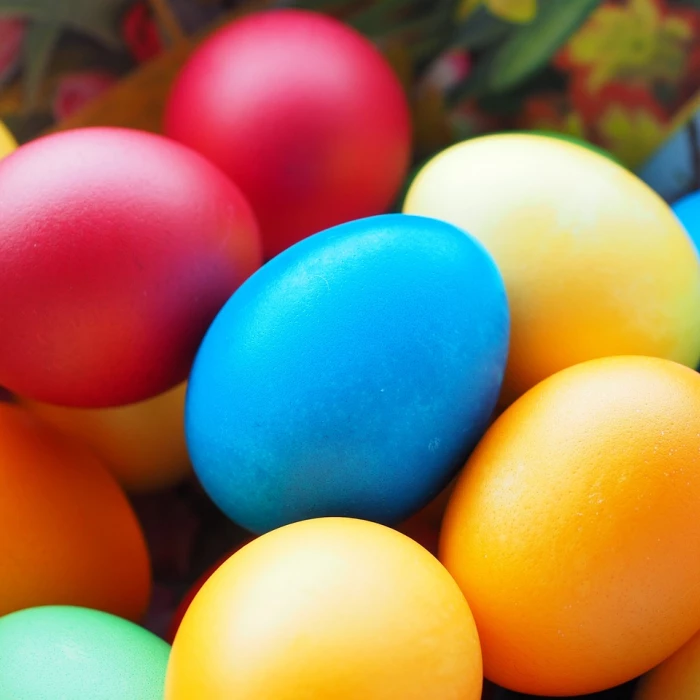 Easter eggs, multicoloured, happy easter