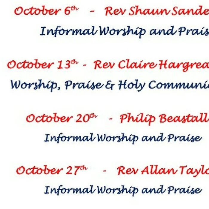 Sunday Services Oct 2024