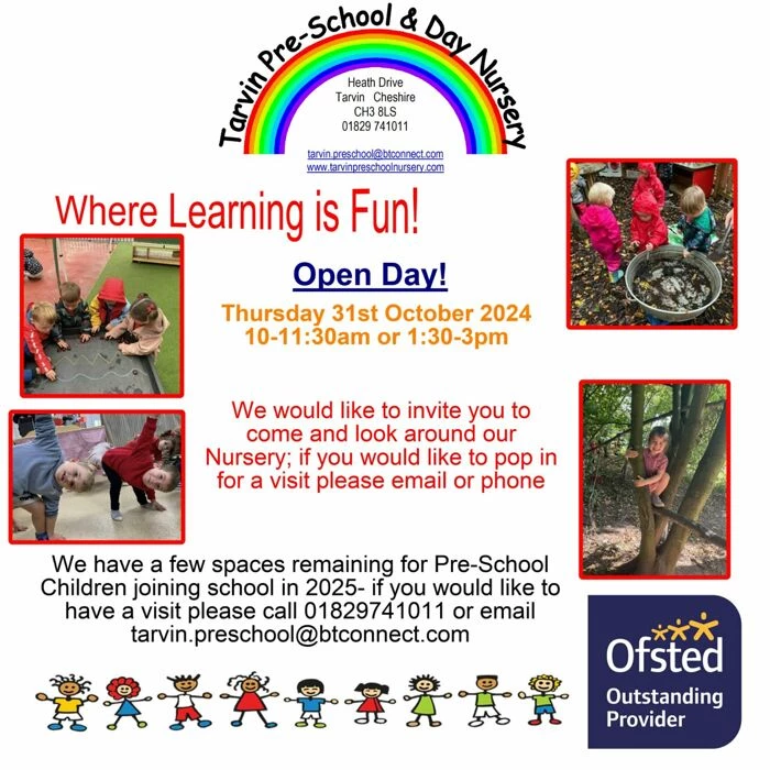 Tarvin Pre-school – October Open Day 2024