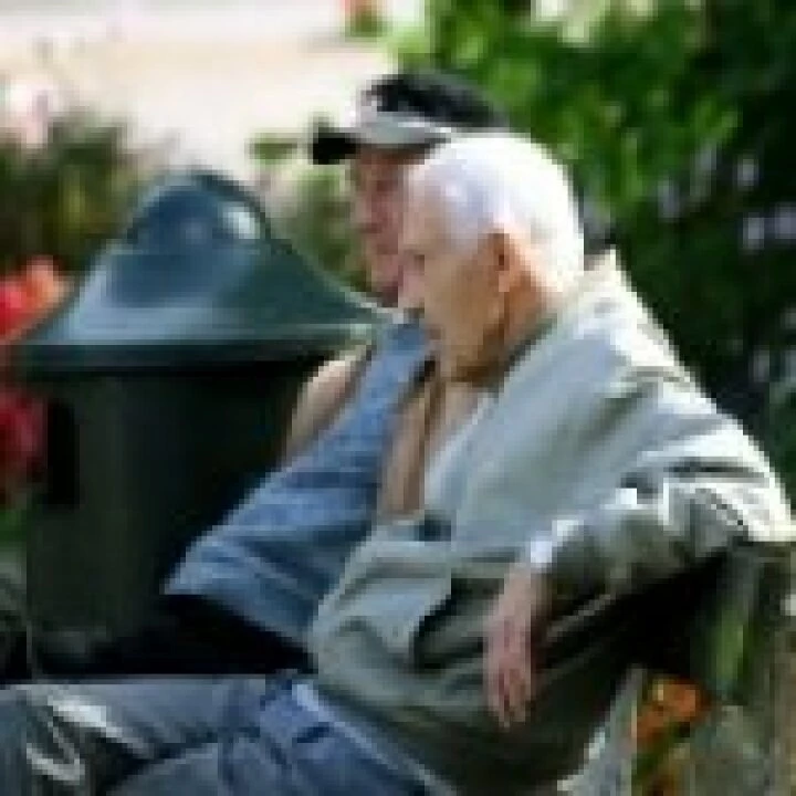 Old Men sitting on a bench07
