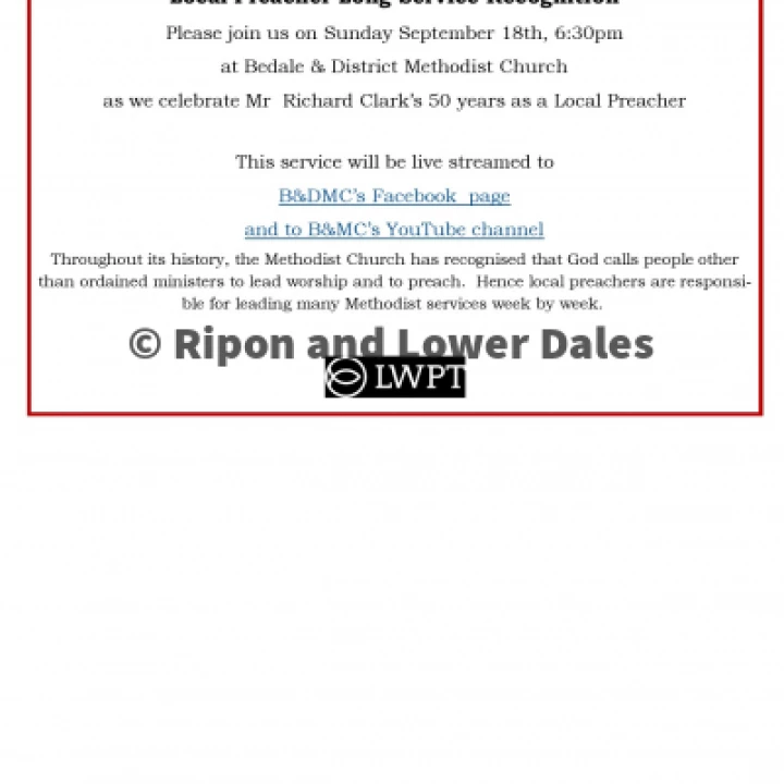 LP Rclark long service invite