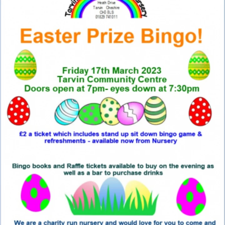 Pre school prize bingo Mar 2023