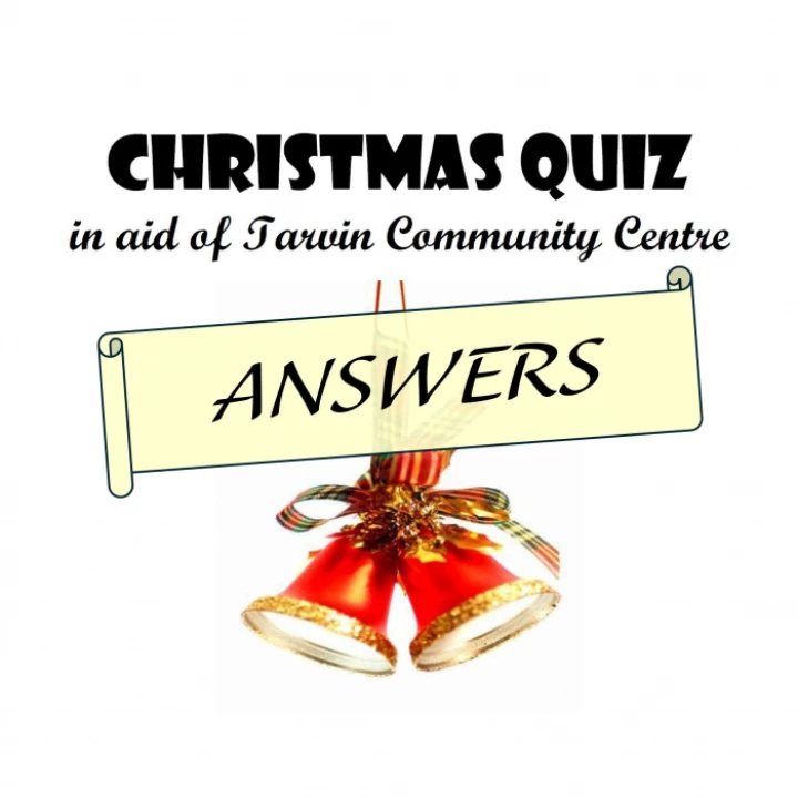 Christmas Quiz Poster For TCC – Answers