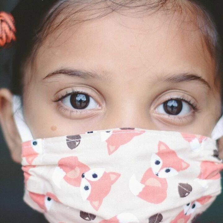 Girl, child, face mask