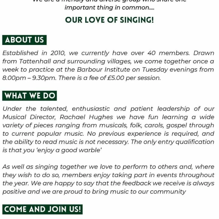 Tattenhall Singers